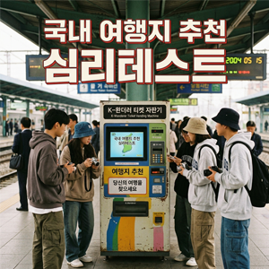 K-방랑자 티켓 발권기: 국내 여행지 추천 심리테스트