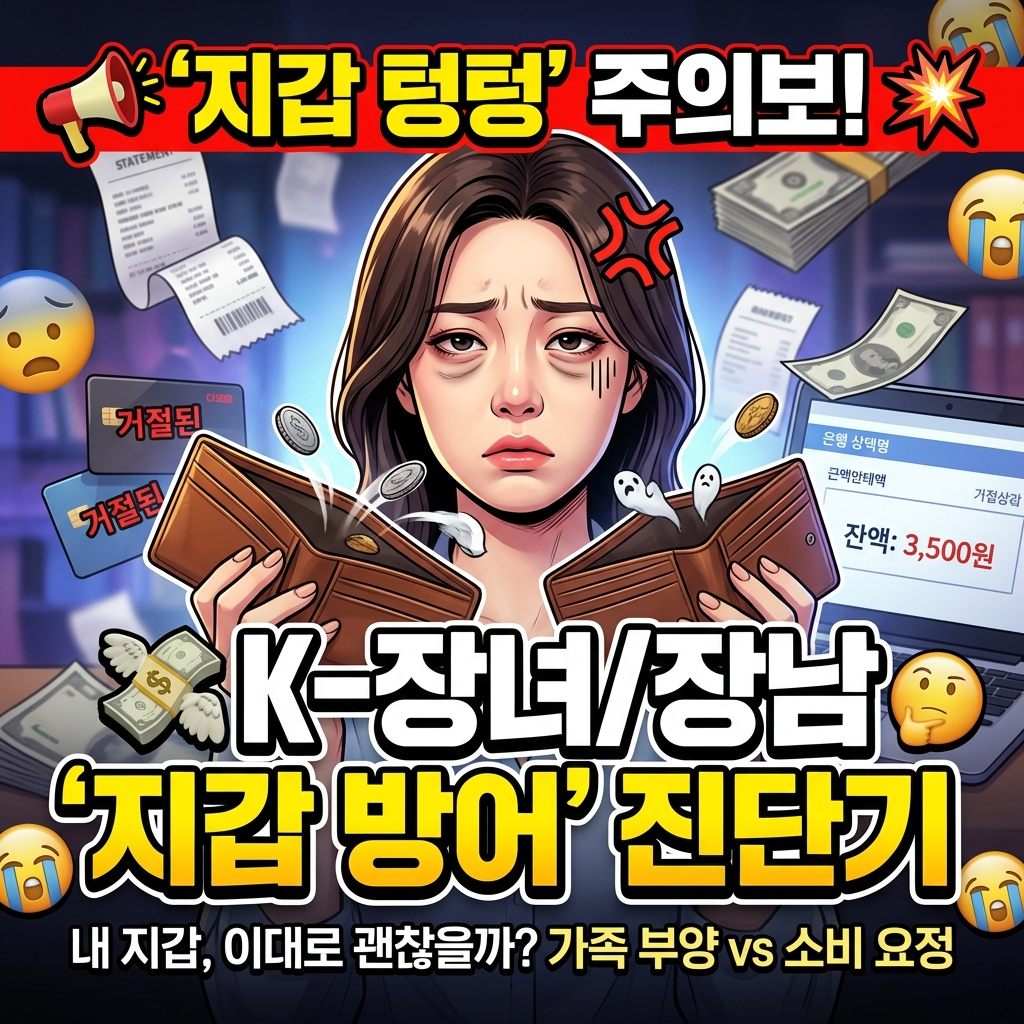텅장 주의보: 나의 지갑 방어력 & K-장녀/장남 진단