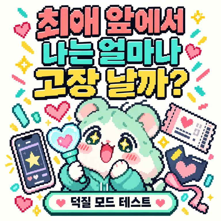최애 앞에서 나는 얼마나 고장 날까? 덕질 모드 테스트